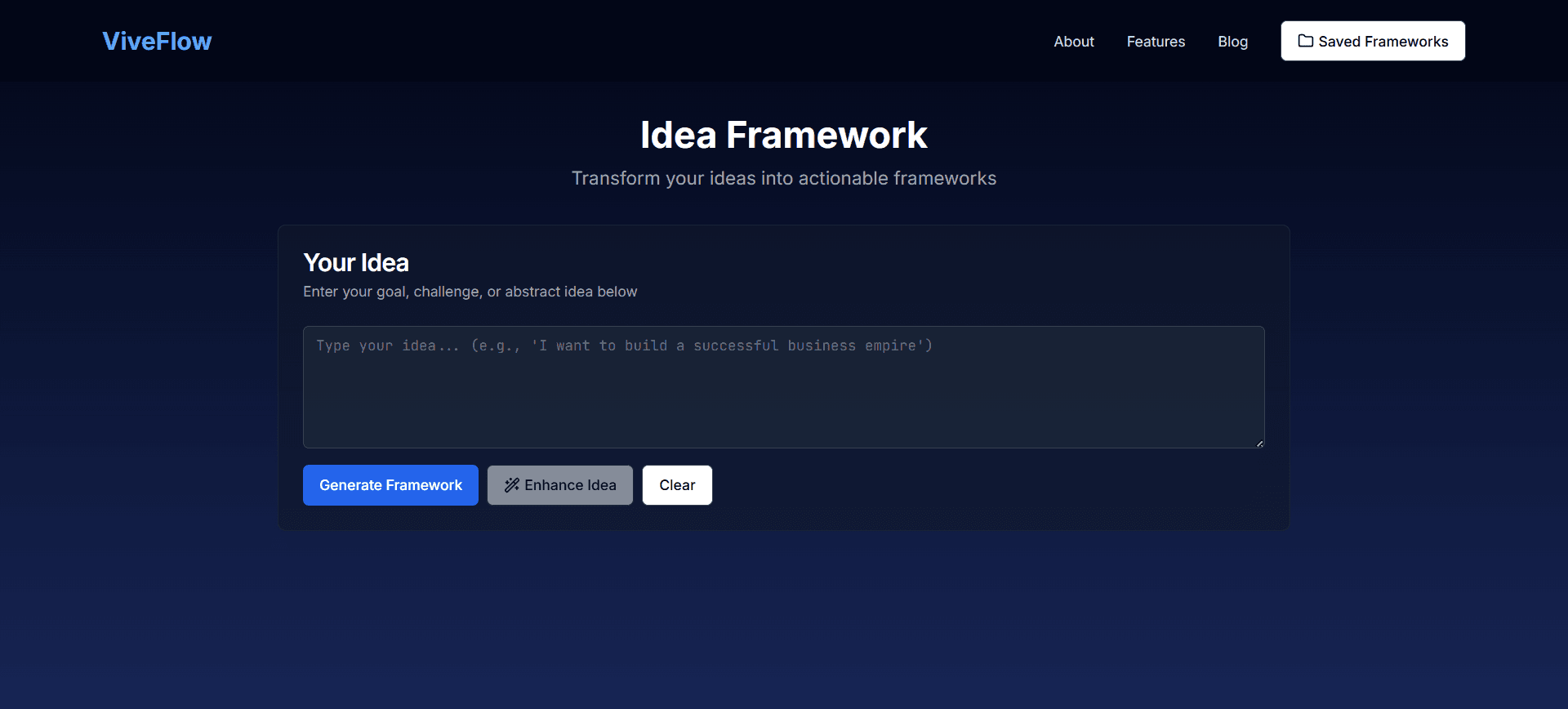 ViveFlow Framework Visualization